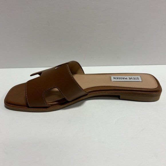 Steve Madden Brown Slide Sandals - Picture 2 of 6